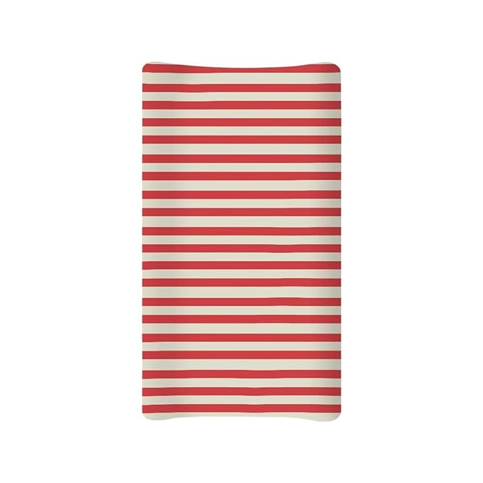 Red Stripe Changing Pad Cover for Baby Christmas Baby Diaper Change Table Pad Covers Soft Cradle Mattress Sheets Christmas Decor for Nursery