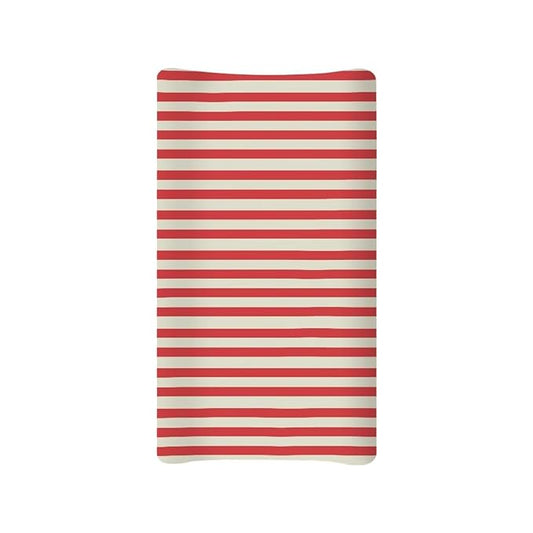 Red Stripe Changing Pad Cover for Baby Christmas Baby Diaper Change Table Pad Covers Soft Cradle Mattress Sheets Christmas Decor for Nursery