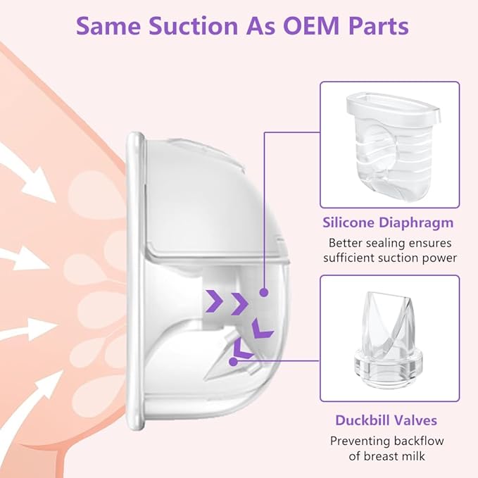 10PCS Duckbill Valves Compatible with eufy S1 Pro S1 E10, Lansinoh Discreet Duo, NCVI NICEGREEN Nuliie Zooawa S32 Breast Pump Parts S32 Breast Pump Replacement Acessories, for Lansinoh Pump Parts