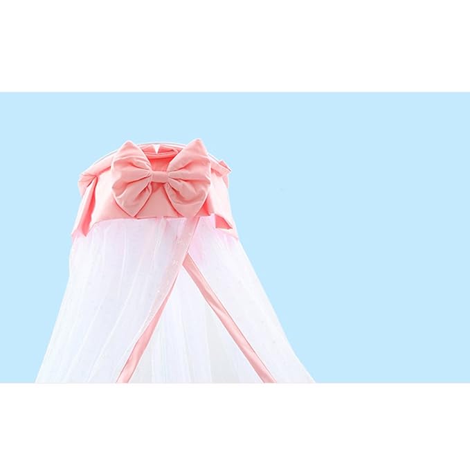 Breathable Crib Netting Bed Curtains Canopy for Kids Mosquito Net Bedroom Decor (Pink, Mosquito net)