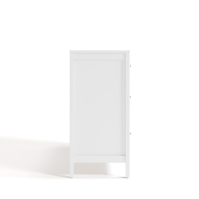 Storkcraft Horizon 6 Drawer Dresser (White) – GREENGUARD Gold Certified Dresser for Nursery & Kids’ Room, Modern Storage with Interlocking Drawer System