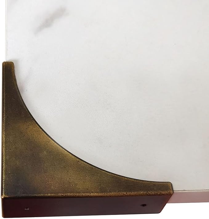 Metal Corner Protectors for Furniture, Antique Decorative Bronze Corner Protector Edge Safety Guard for Table,Boxes,Barn Door,Wood Frame,Desk,Furniture Corner Guard Hardware Accessories 4PCS (Bronze)