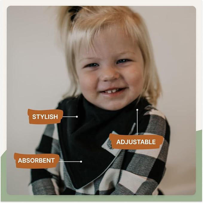 Parker Baby Bandana Drool Bibs for Boys, Girls & Unisex - Soft & Stylish Teething Bibs for Babies