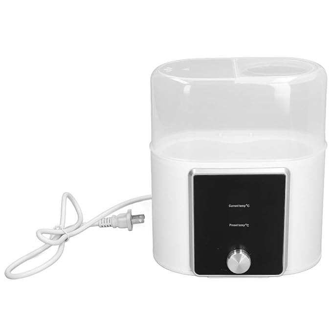 2 in 1 Baby Bottle Warmer Sterilizer for 2 Bottles, 100V Constant Temperature Heat Preservation Fast Baby Bottle Warmer Deep Cleansing Milk Bottle Warmer for Breastmilk Formula