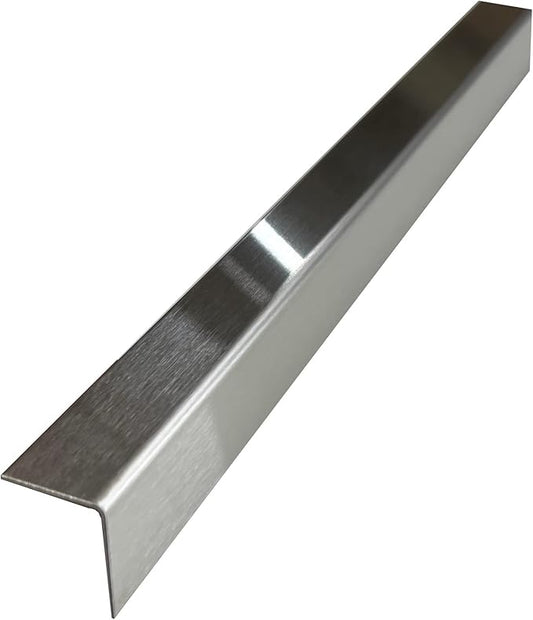 Brushed 304 Stainless Steel Universal Gap Filler Finishing Angle Trim Kit Elements (Inner Finish, 1" x 3/4" x 48")