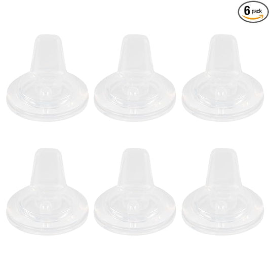 Sippy Spouts for Lansinoh Baby Bottles, Soft 100% Silicone Sippy Cup Nipples, Variable Flow, 6m+, 6 Count