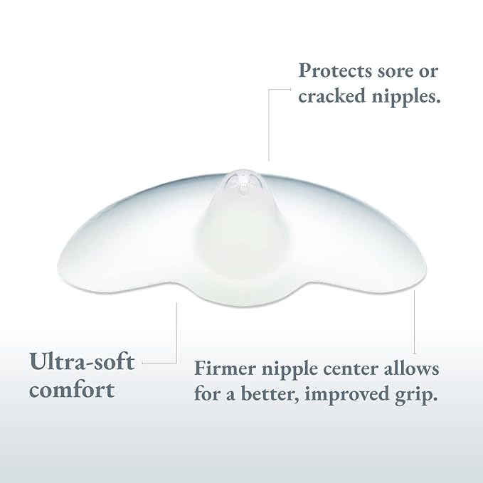 Ameda Nipple Shield for Breastfeeding Newborn | 16mm | 1 Count | for Breastfeeding Moms with Flat or Inverted Nipples | Ultra-Thin Flexible Silicone | BPA and DEHP Free