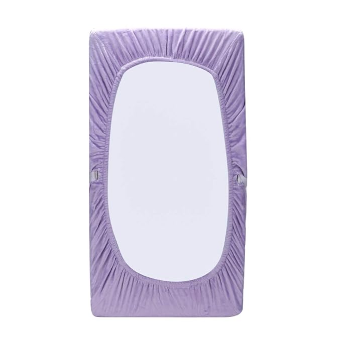 Coral Velvet Nursery Diaper Changing Table Cover Sheet Baby Girl Baby Boy Diaper Changing Pad Cover Sheet 1PC (Purple Owl)