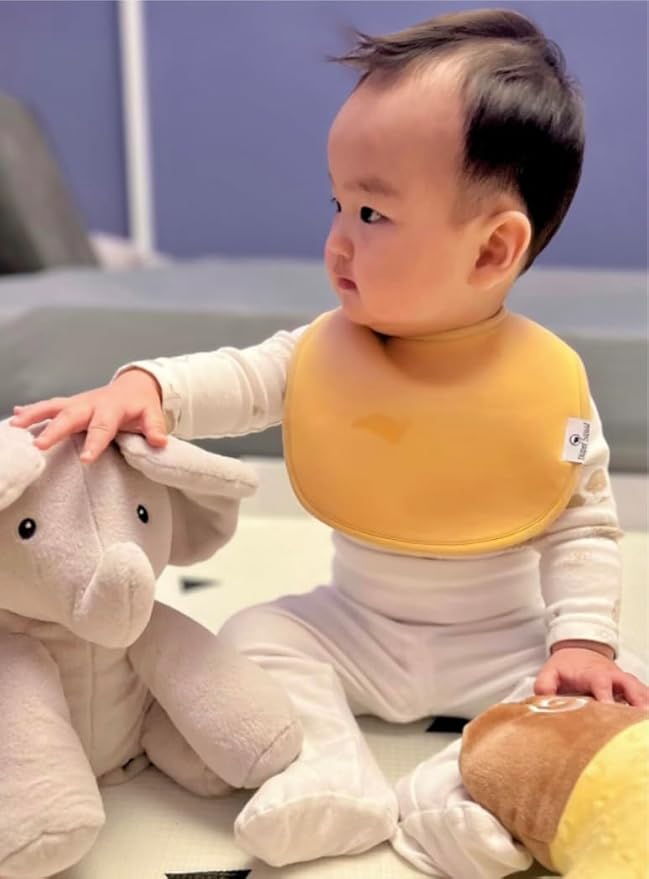DiaperSquad's 100% Organic Cotton Baby Drool Bibs, Super Absorbent & Adjustable Baby Bibs for Drooling and Teething