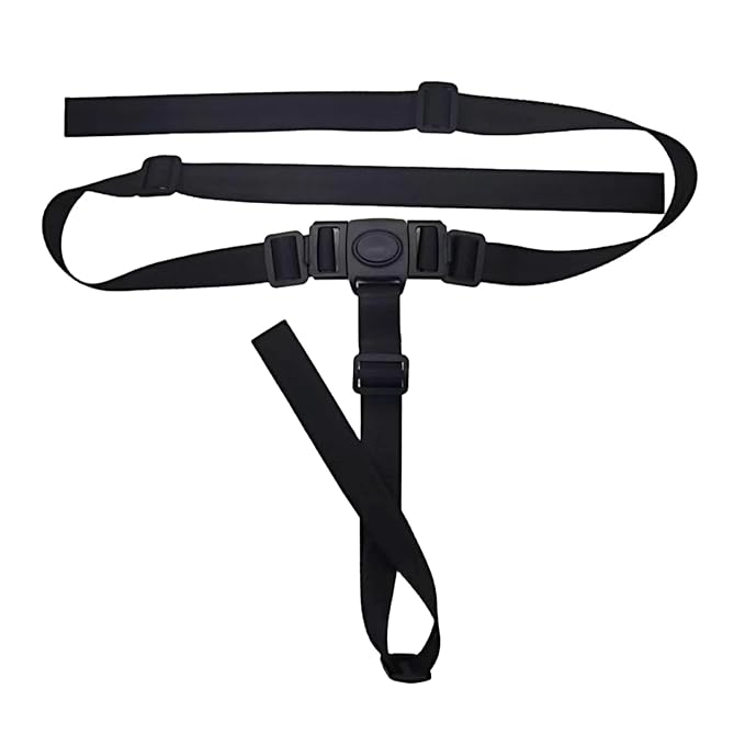 1PCS 3 Point Harness Seat Belt for Kids Adjustable Baby Safety Strap Compatible with IKEA Antilop High Chair Kids High Chair Straps Replacement for Soft & Comfortable on Baby's Skin (Black)