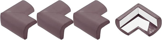 uxcell Corner Guards Edge Protectors, 4Pack Foam Safety Bumper L Shape, 55mm/2.16"(L) for Furniture Corner Table Edge Guard, Brown
