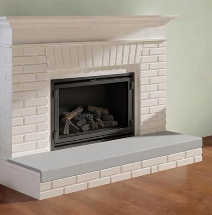 Kidkusion Soft Seat Edge Cushion | Made in USA | 144" | Taupe | Fireplace Safety Cushion | Hearth Pad
