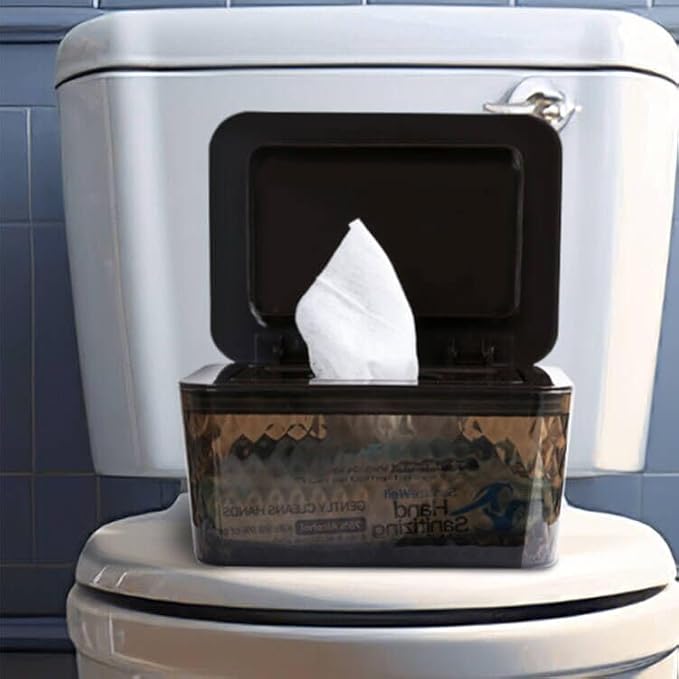 Baby Wipes Dispenser Wipe Holder - Larger Capacity Wet Wipe Dispenser Box Wipes Container for Bathroom Keep Wipes Moist and Fresh