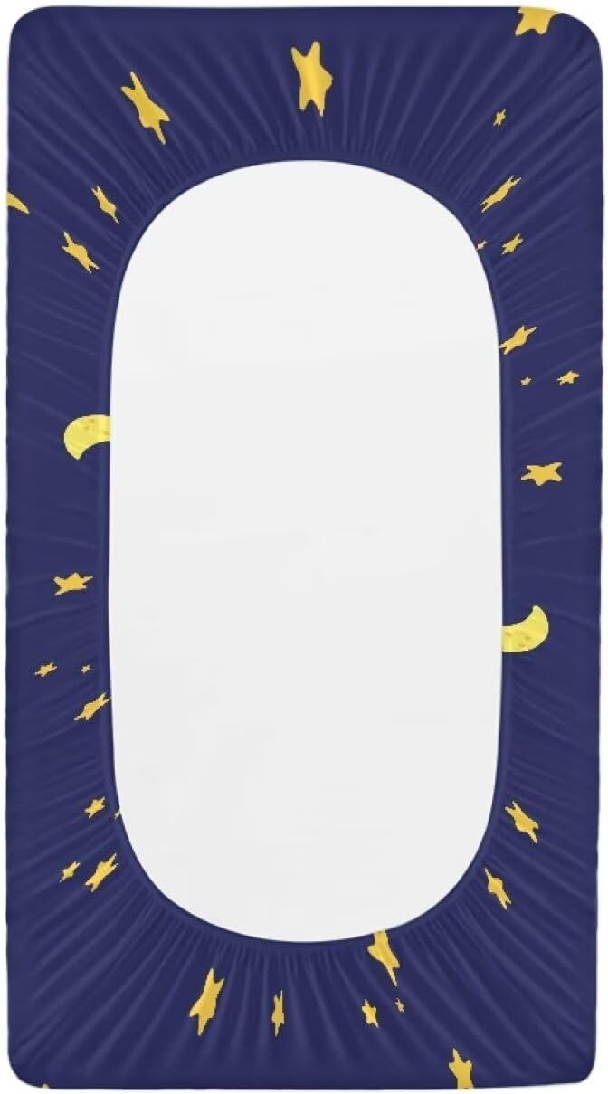 Stars Blue Sky Changing Pad Covers, Breathable Baby Change Table Cover Non Slip Change Sheet for Newborn Babies Boys Girls