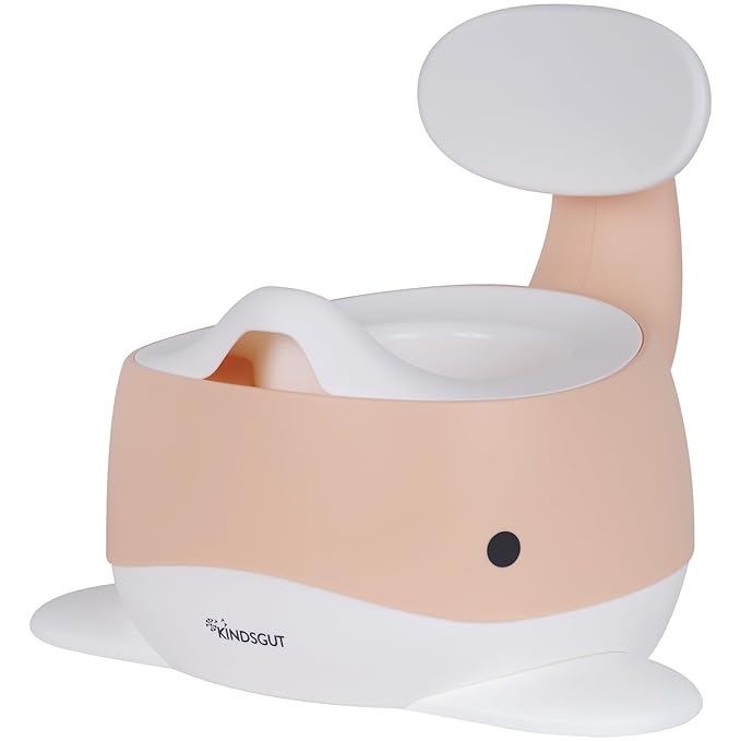 Kindsgut Whale Potty Training Toilet – Ergonomic Toddler Potty for Boys & Girls, Designed in Germany, Non-Slip & Easy Clean, Peach