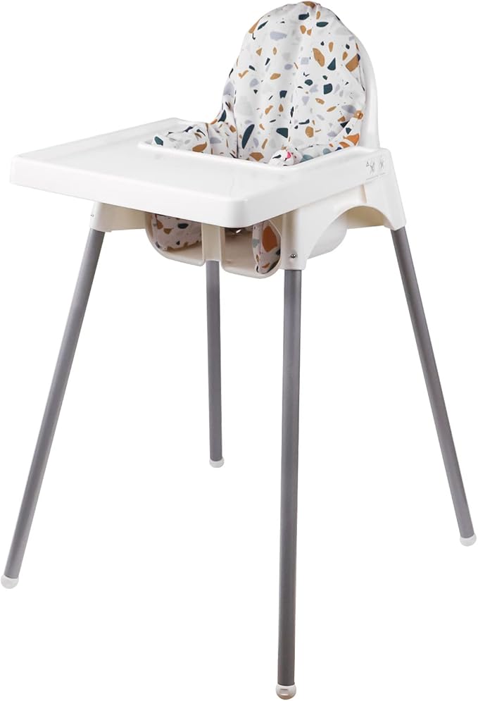 IKEA Antilop Highchair Cushion: Built-in Inflatable, Baby Sitting More Comfortable (Stone Pattern)