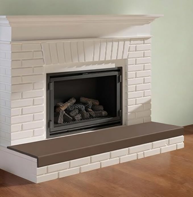 Kidkusion Soft Seat Edge Cushion | Made in USA | 80" | Brown | Fireplace Safety Cushion | Hearth Pad