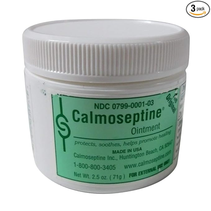 Calmoseptine Diaper Rash Ointment Jar - 2.5 Oz (Pack of 3)
