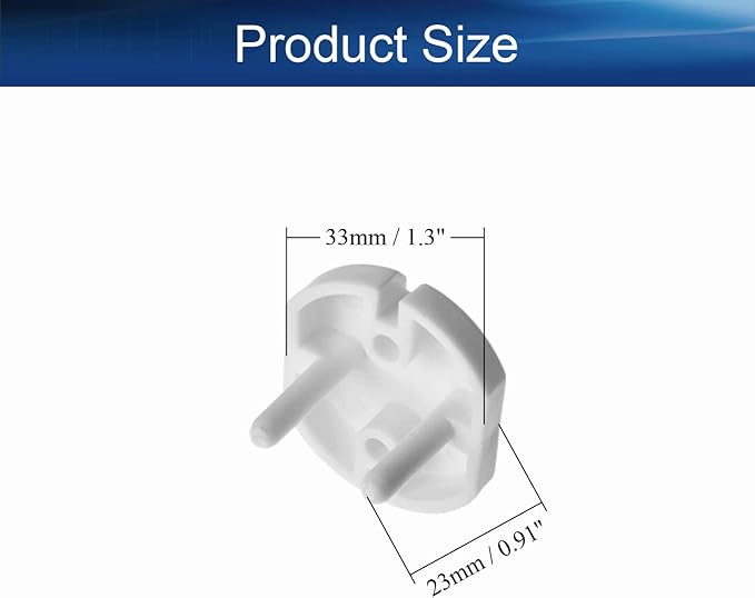 Heyiarbeit 10pcs Outlet Covers Child Proof Plug Cover Electrical Protector Safety Caps for Home Office Electrical Outlets Child Safety Socket Cover 2 Holes White