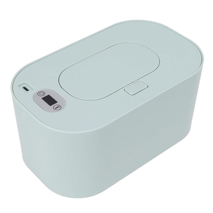 Baby Wipe Warmer, USB Constant Temperature Portable Wipe Heater Temperature Adjustment Warm Keeper Dispenser Large Capacity, Evenly Overall Heating 5V (Green)