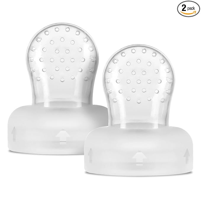 haakaa Silicone Replacement Pouch for Fresh Food Feeder, 100% Food Grade Silicone, Medium Size (2pcs)