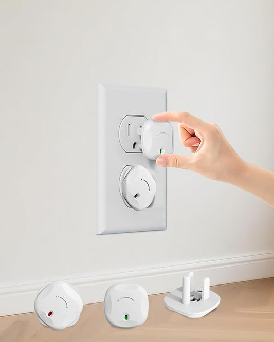 Outlet Covers Baby Proofing, 60 Pack Plug Covers Baby Proofing, Outlet Plug Covers for US 3-Prong to Prevent Electric Shock, Outlet Covers for Home, Office, School, Toddlers & Babies, White