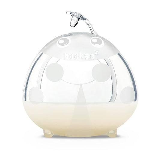 Haakaa Ladybug Milk Collector - Wearable Breast Shields Soft Nursing Cups Breast Milk Saver, Portable, Letdown Catcher Breastfeeding Essentials, 2.5oz/75ml, 1pc