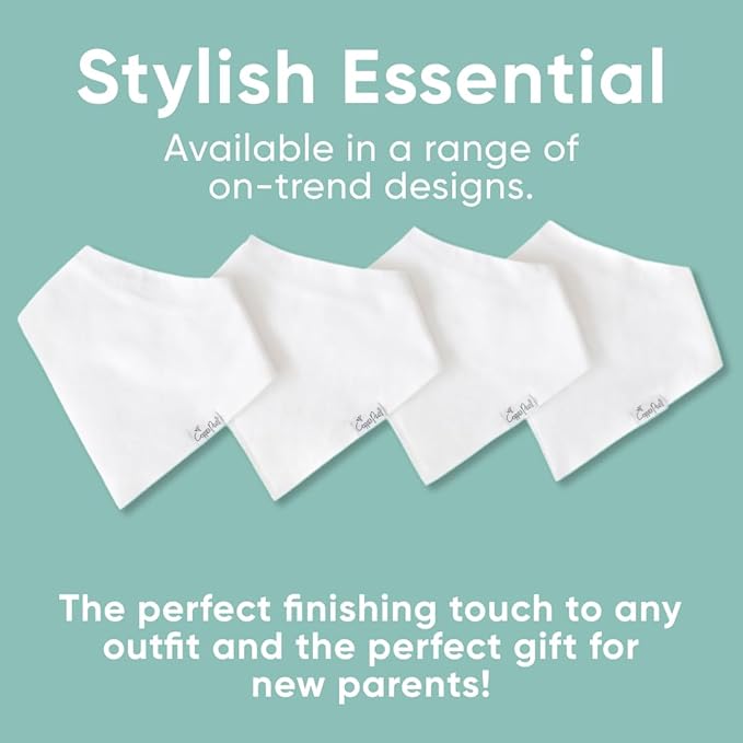 Copper Pearl Baby Bandana Bibs, 4 Pack