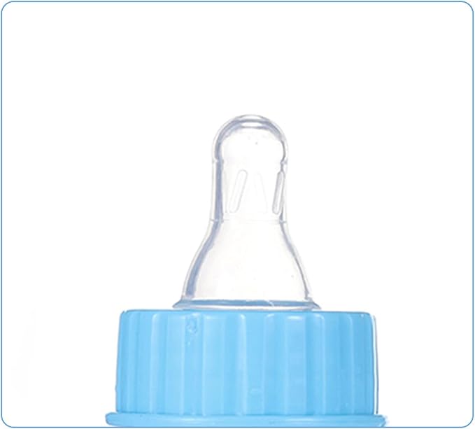 Baby Bottle Portable Baby Nursing Bottle 1.7oz Wide Neck Natural Flowing Easy to Milk Bottle for Infant Pet Dog,PP.Silica Gel