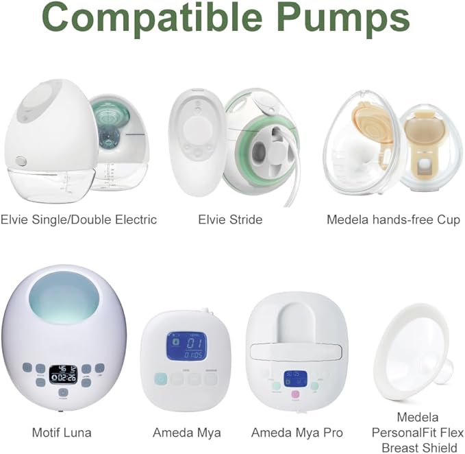 Maymom 13&15mm Flange Insert Compatible with Elvie Single/Double Electric, Elvie Stride 24mm Wearable Cup, Not Original Elvie Stride Replacement Pump Parts