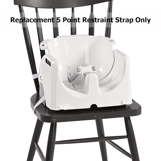 Replacement Parts for Fisher-Price 4-in-1 Total Clean High-Chair - DKR72 + More Models ~ 5 Point Restraint Strap ~ 2 Shoulder Straps, 2 Waist Straps, Crotch Strap with Buckle