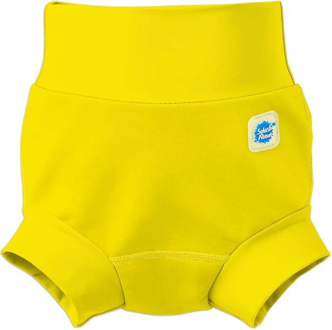 Splash About Happy Nappy Swim Diaper, Neon Yellow, 3-6 Months