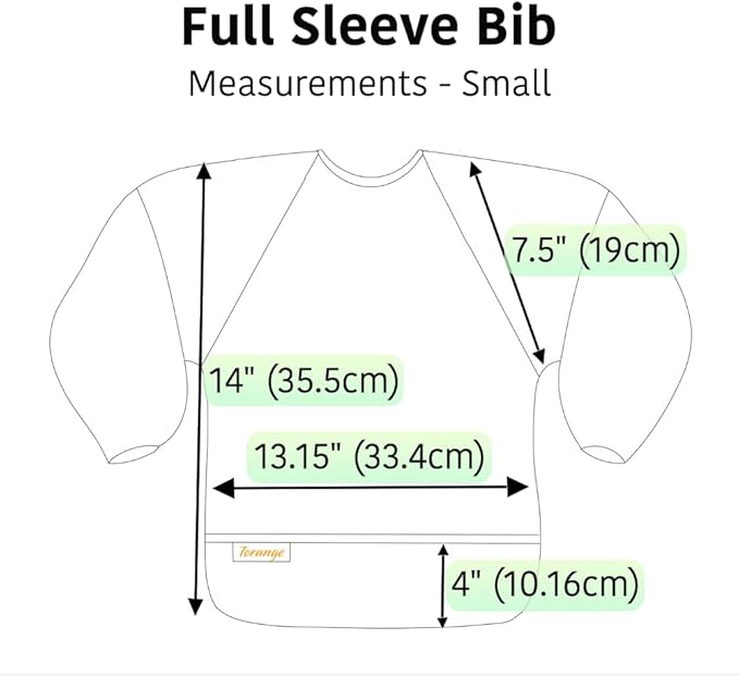 Waterproof Long Sleeve Bib – Machine Washable Baby Bibs for Eating – Baby Smock Bib for Toddler – BLW Supplies for Baby