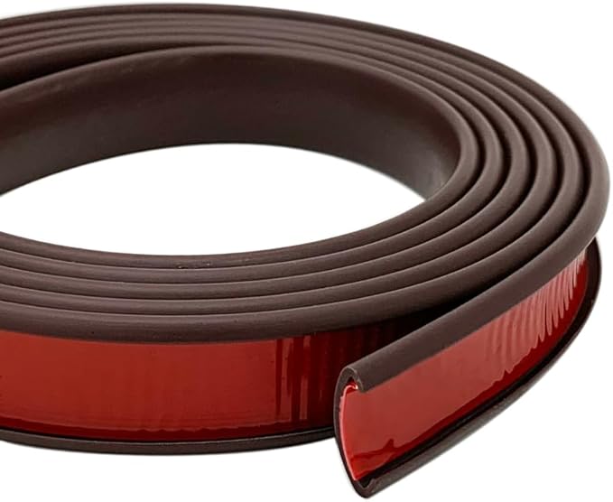 U Shape Plywood Edge Banding, Fit 3/4 inch Edge, Desk Edge Protector, Self-Adhesive Edge Trim for Veneer, Furniture, Countertop, Table, Sheet Metal, Brown, 20Ft