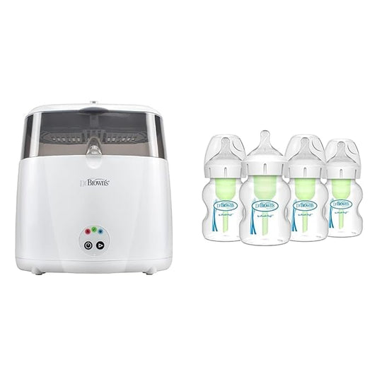Dr. Brown's Deluxe Electric Sterilizer Bundle with Anti-Colic Baby Bottles