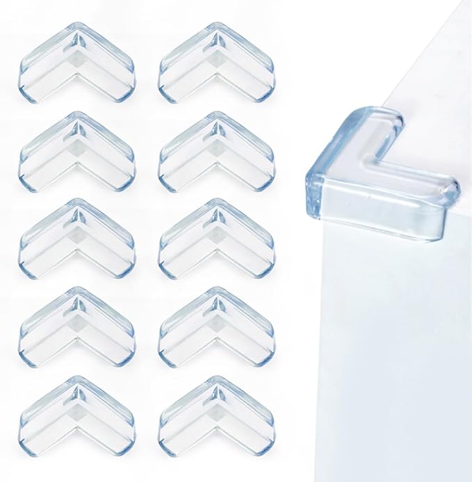 TANLOMY Furniture Corner Guards, 10 Pieces of Baby Corner Protectors at Home Against Sharp Corners Safety Table Corner Guard Corner Protectors-L Shaped