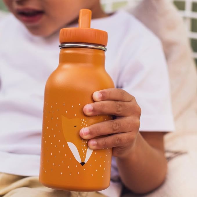 Trixie - Stainless Steel Water Bottle for Kids Fox 350ml