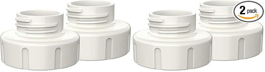 Narrow to Wide-Neck Adapter for Dr. Brown’s Electric Breast Pumps (Pack of 2) White