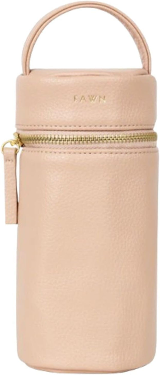 FAWN DESIGN The Bottle Bag, Insulated Bottle Bag for Daycare, Travel and More, Premium Matte Faux Leather Insulated Bag, Cooler Bag Fits Most Standard Bottle Sizes, 4x3.5x7.5 inches