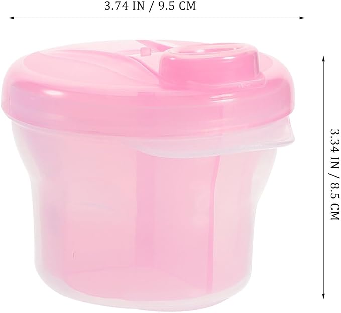 Healifty Rotating Milk Powder Box Baby Formula Dispenser Portable Storage Container Food Divider for Travel and Outdoor Use 3.74X3.34X3.34 Inch