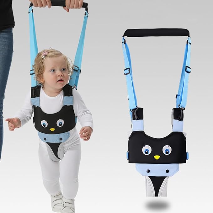 Surakey Baby Walking Harness - Handheld Kids Walker Helper - Toddler Walker Harness Adjustable Assistant Belt - Help Infant Learning Walk Support Assist Trainer Tool for 7-24 Month Old (Black)