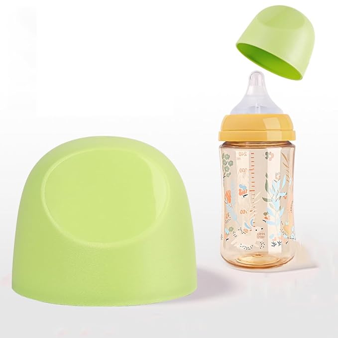 Baby Bottle Replacement Caps Compatible with Pigeon 3rd Generation PPSU/PP/Glass Wide Neck Nursing Bottles, 3 Pack (Sent in Random Color)