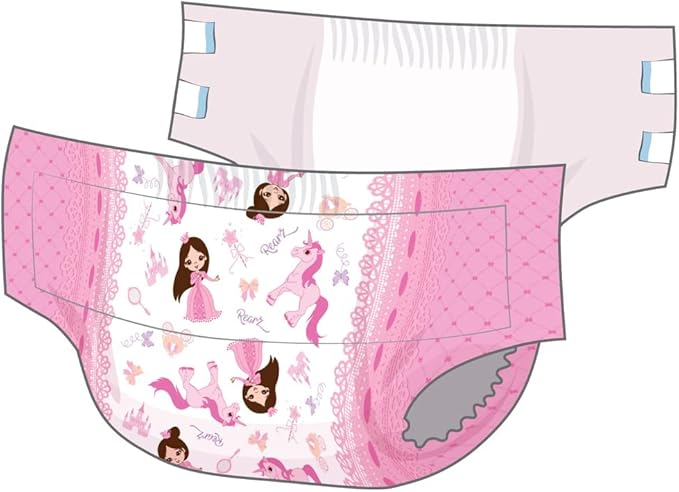 Rearz - Princess Pink - Overnight Adult Diapers (Sample 2 Pack) (Medium)