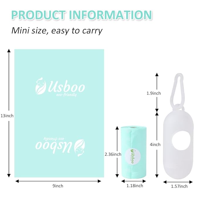 Diaper Bags Disposable for Baby, 8 Refill Rolls/120 Bags Dirty Disposable Diaper Bags with Dispenser, Convenient and Quick Diaper Disposal, Poop Bags,Rainbow
