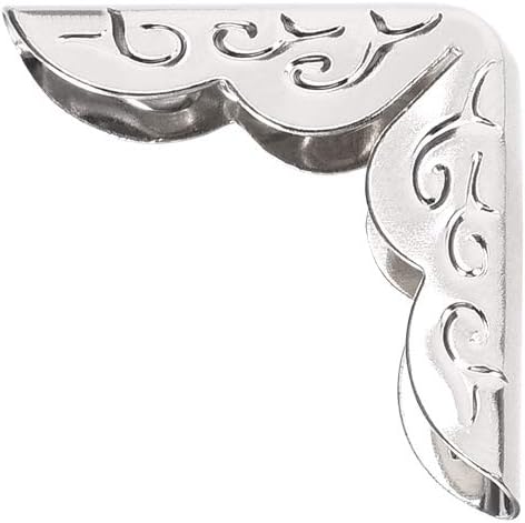 uxcell Metal Book Corner Protectors Edge Cover Guard 21 X 21 X 5mm Silver Tone 30pcs