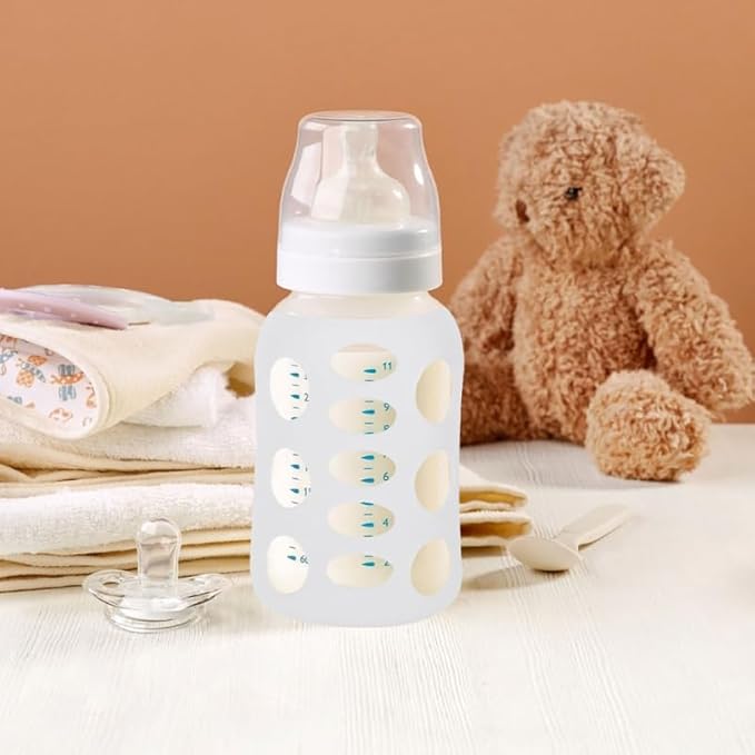 8 Pcs Bottles for Baby Bottle Case Nursery Bottle Sleeves Pigeon Supplies Silicone Baby Bottle Cover Feeding Baby Bottle Sleeve Milk Bottle Glass White