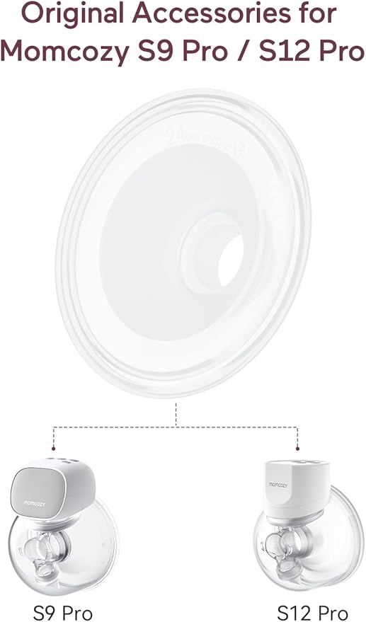 Momcozy Original S9 Pro/S12 Pro Replacement Accessories, Only Compatible with Momcozy S9 Pro/S12 Pro Breast Pump NOT for S9/S12/S12Pro-Quick(24mm Single-Sealed Flange,1 Pack)