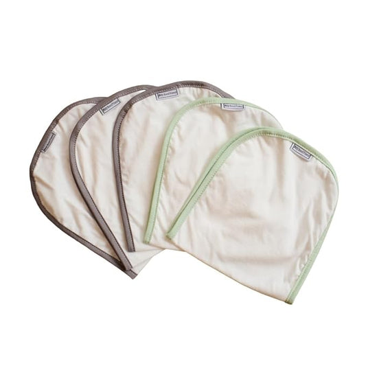 My Brest Friend Organic Burp Cloths Unisex 5-Pack Super Absorbent Cotton Burping Cloths for Babies,2-Ply and Soft on Baby's Skin, Newborn Spit Up Rags, Infant Towels for Milk Spit Up, Large 9.5" x 2"