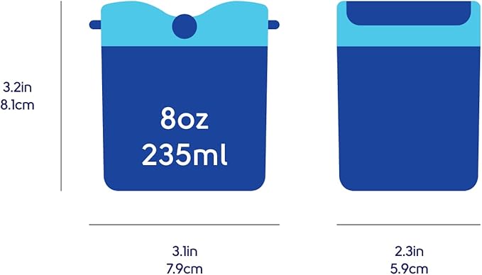 Precidio Design Snack in the Box NEW Little Finger-Friendly Eco-Friendly Reusable Snack Container (Blue) 1001BL