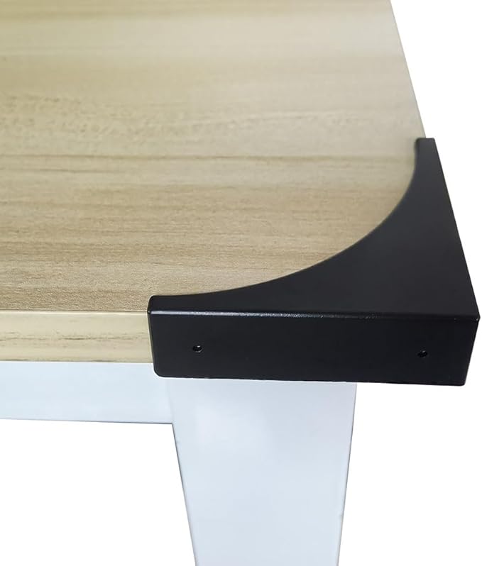 Black Corner Guard, Metal Corner Protectors for Furniture, Antique Decorative Table Corner Protector Edge Safety Guard for Boxes,Barn Door,Wood Frame,Desk, Furniture Hardware Accessories 4PCS (Black)